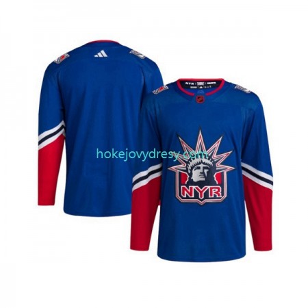 Pánské Hokejový Dres New York Rangers Blank Adidas 2022-2023 Reverse Retro Modrý Authentic